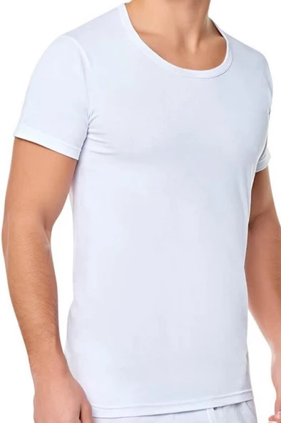 6 Adet Mevsim Erkek Penye Bisiklet Yaka Fanila Atlet 34302 - 2