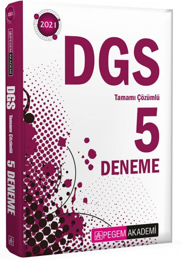 2021 Dgs Tamamı Çözümlü 5 Deneme Pegem Akademi Yayıncılık