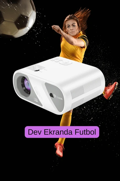 Wifi DT1 BT 5.0 Özellikli 720P Kablosuz Taşınabilir Projeksiyon Cihazı - 4