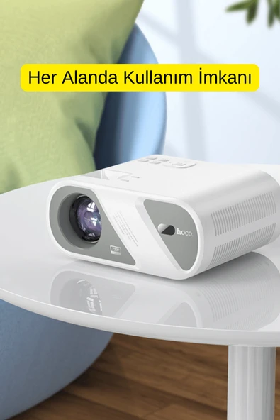 Wifi DT1 BT 5.0 Özellikli 720P Kablosuz Taşınabilir Projeksiyon Cihazı - 6