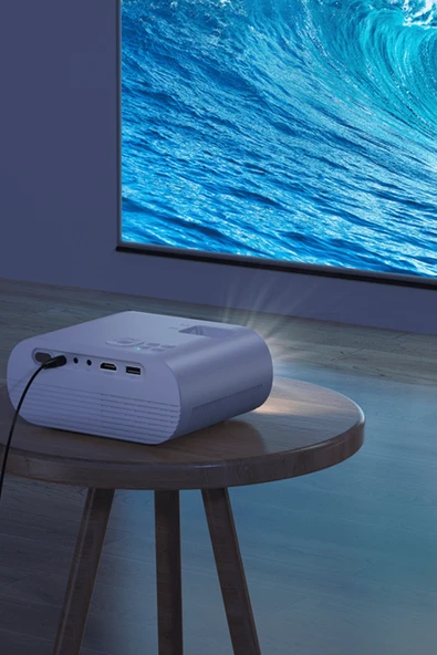 Wifi DT1 BT 5.0 Özellikli 720P Kablosuz Taşınabilir Projeksiyon Cihazı - 7