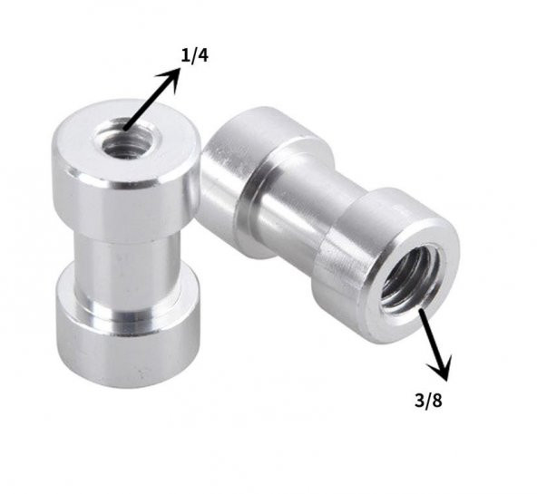 1/4" ve 3/8" Tripod vidasını Işık Standına Dönüştürme Adaptörü - 2