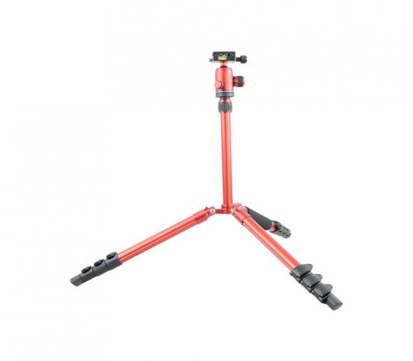 JUSINO X-423S Tripod + BS-08Q Tripod Kafası Kırmızı - 2