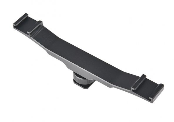 DSLR için Flaş Bracket iki Girişli Flaş, Led, Mikrofon Tutucu - 2