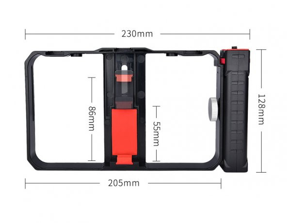 Telefonlar İçin Ayex Profesyönel Video Rig Cage, Video Çekim Kafe - 9