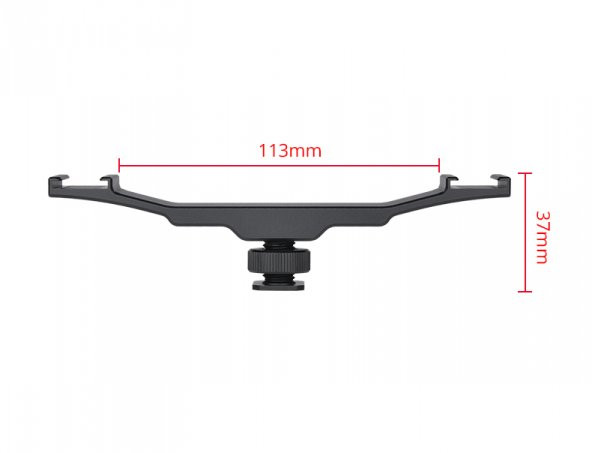 DSLR için Flaş Bracket iki Girişli Flaş, Led, Mikrofon Tutucu - 6