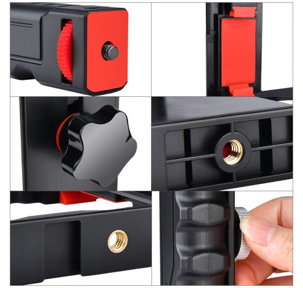 Telefonlar İçin Ayex Profesyönel Video Rig Cage, Video Çekim Kafe - 10
