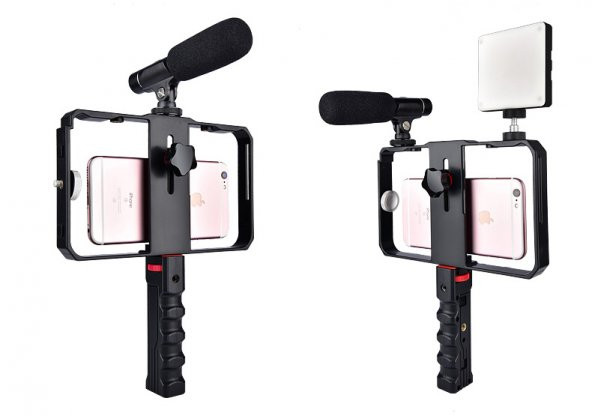 Telefonlar İçin Ayex Profesyönel Video Rig Cage, Video Çekim Kafe - 11