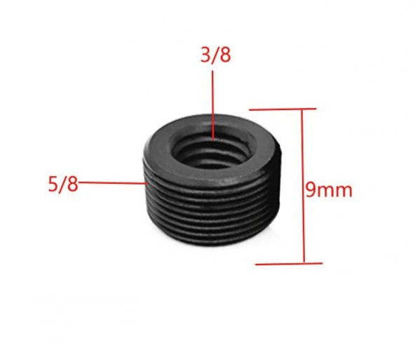 3/8 İnç Vidayı 5/8 İnç Mikrofon Vidasına Dönüştürücü, Adaptör Vid - 8