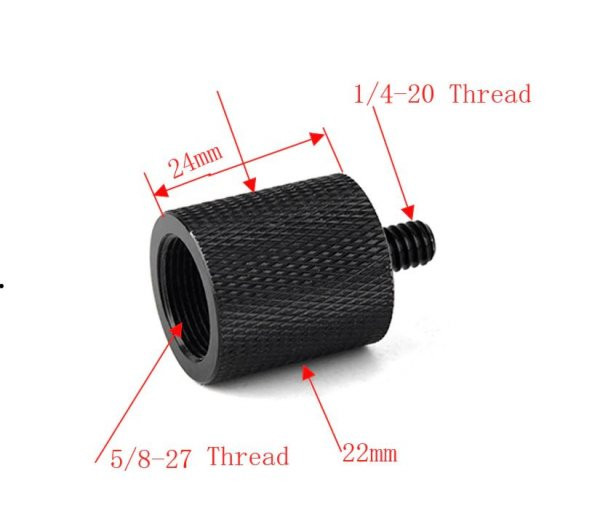 5/8 inç Mikrofon standını 1/4 İnçe Dönüştürücü Vida Adaptörü - 6