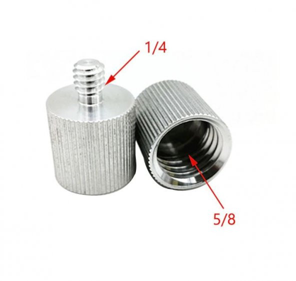 5/8 inç Tripod Vidasını 1/4 İnçe Dönüştürücü Vida Adaptörü - 6