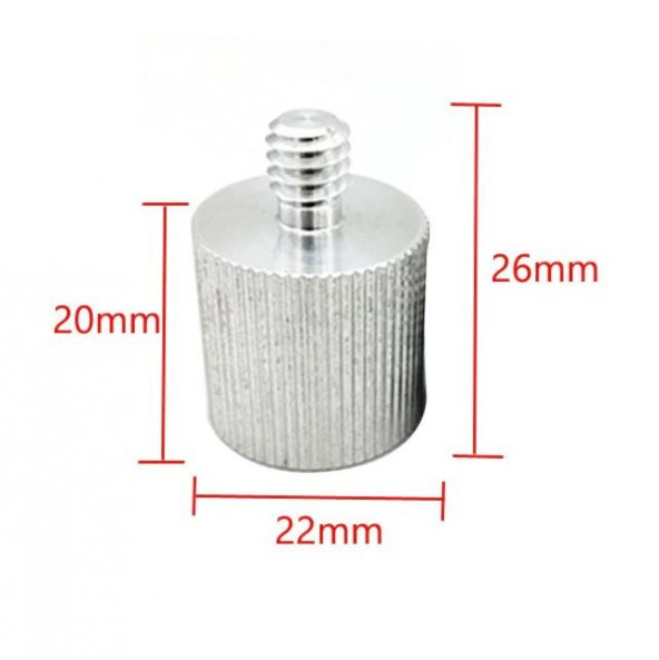 5/8 inç Tripod Vidasını 1/4 İnçe Dönüştürücü Vida Adaptörü - 7