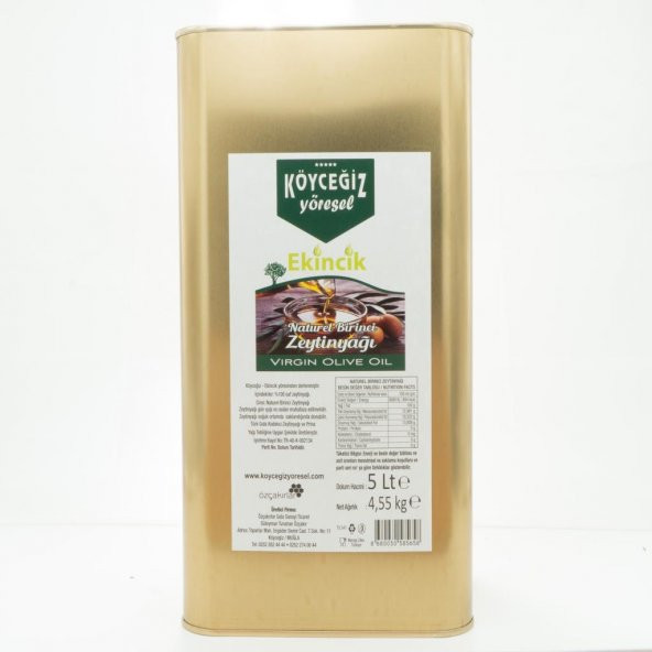 Kb Köyceğiz Yöresel Naturel Birinci Zeytinyağı 5 Lt - 4