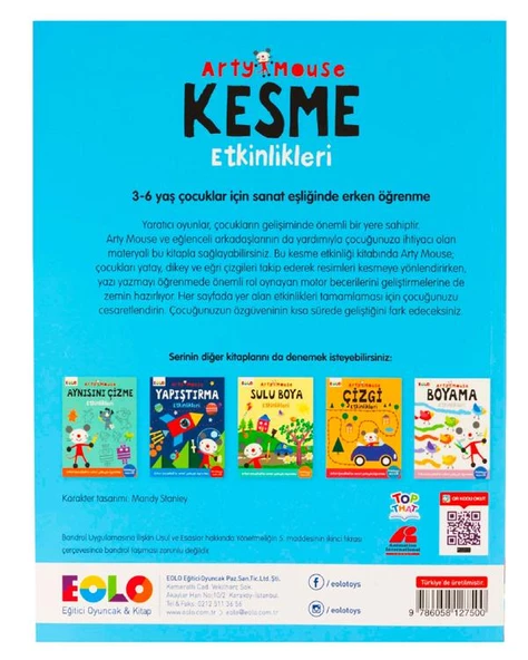 3-6 Yaş Arty Mouse Kesme Etkinlikleri Eolo Yayınları - Resim 5
