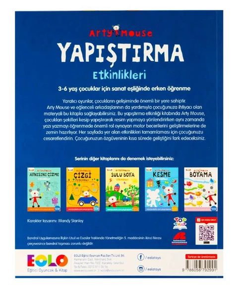 3-6 Yaş Arty Mouse Yapıştırma Etkinlikleri Eolo Yayınları - Resim 2