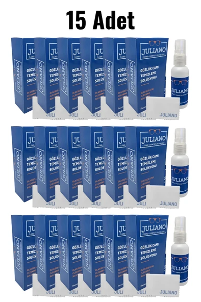 Juliano 15 Adet Gözlük Temizleme Antistatik Solusyon Sprey Set ürün görseli