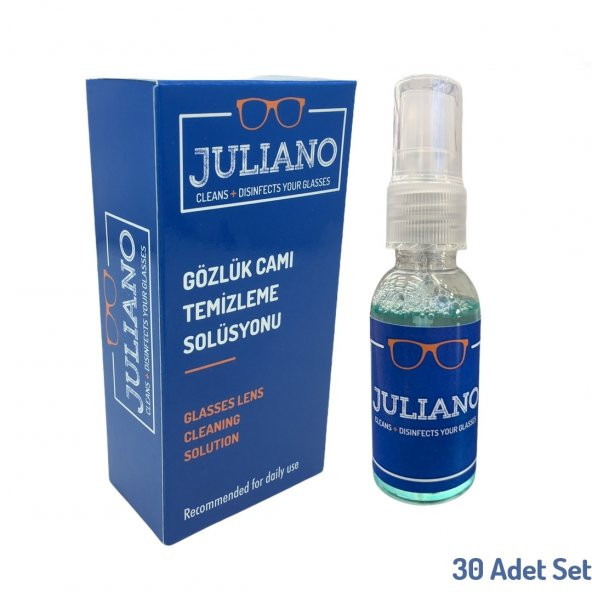 Juliano 30 Adet Gözlük Temizleme Antistatik Solusyon Sprey Set