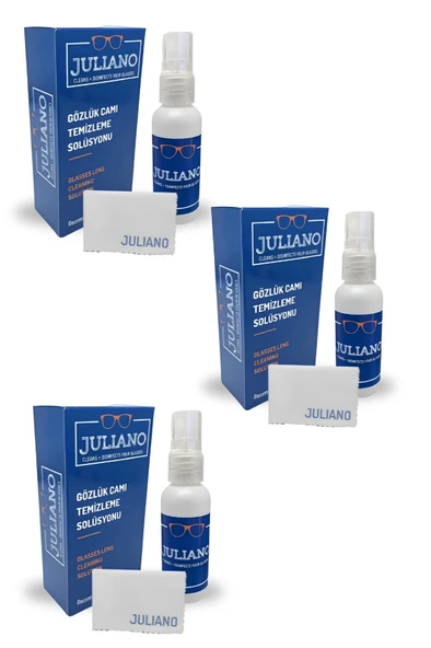 Juliano 3 Adet Gözlük Temizleme Antistatik Solusyon Sprey  Set ürün görseli