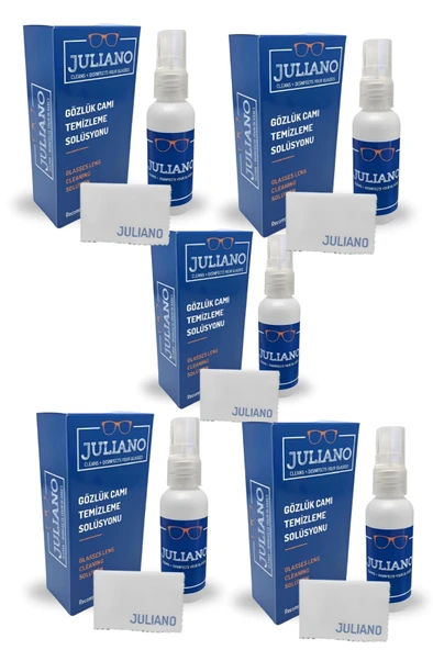 Juliano 5 Adet Gözlük Temizleme Antistatik Solusyon Sprey Set ürün görseli