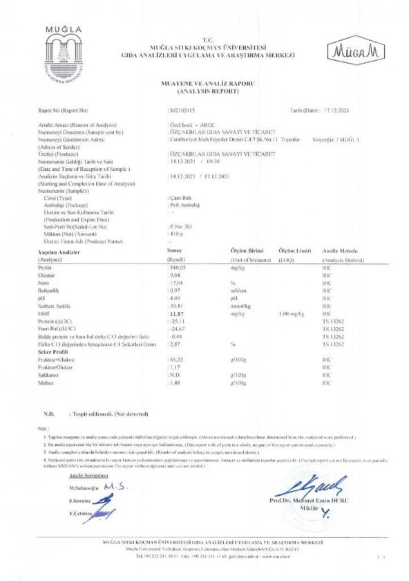Kb Köyceğiz Balı Çam Balı 2850 G Teneke - 7