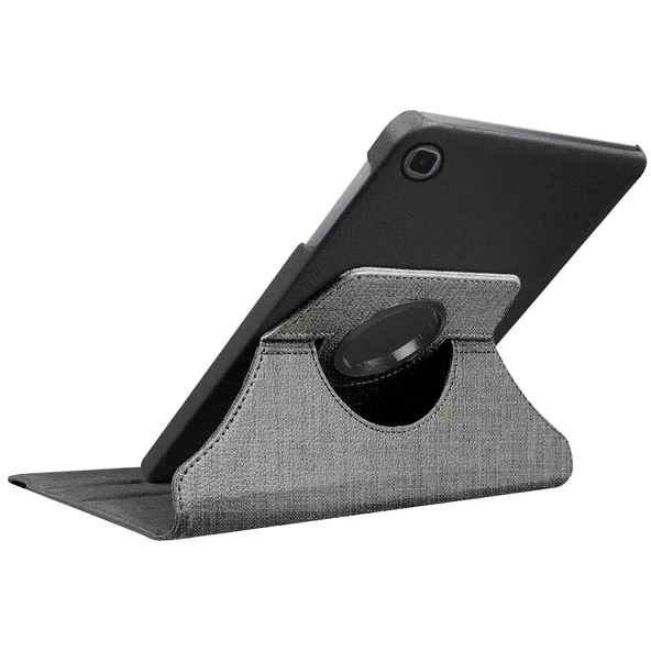 Samsung Galaxy Tab A T510/T515/T517 Kılıf Fabric 360 Derece Döner Standlı - 5