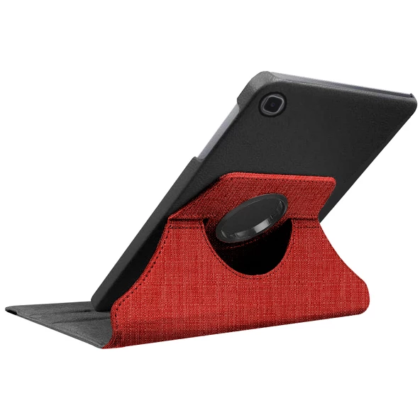 Samsung Galaxy Tab A T510/T515/T517 Kılıf Fabric 360 Derece Döner Standlı - 7