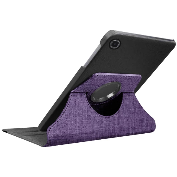 Samsung Galaxy Tab A T510/T515/T517 Kılıf Fabric 360 Derece Döner Standlı - 11