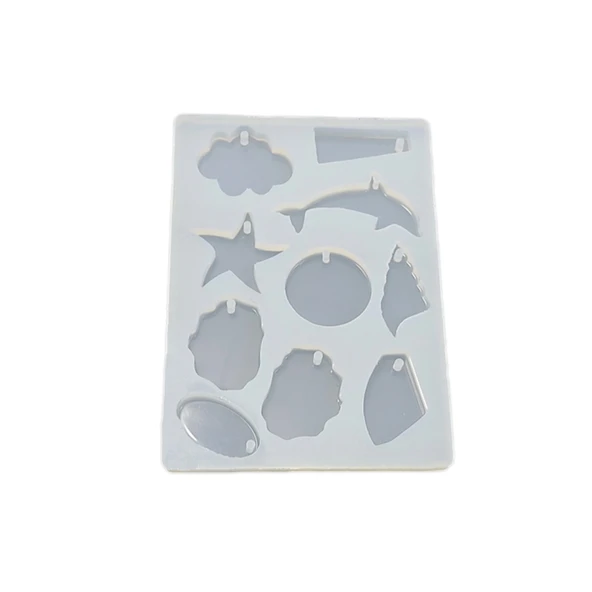 Epoksi Silikon Kalıp Onlu Kalıp Balık Ve Yıldızlı 15X10.5 CM E294
