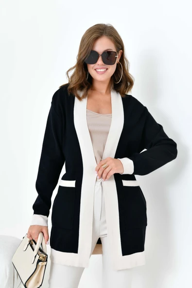 FTZ Women Kadın İki Renkli Giycık  Siyah 20716 - Resim 2