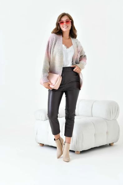 FTZ Women Kadın Broş Detaylı Hırka  Taş 20789 - 4