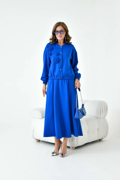 FTZ Women Kadın Scuba Takım  Saks Mavi 30913 - Resim 3