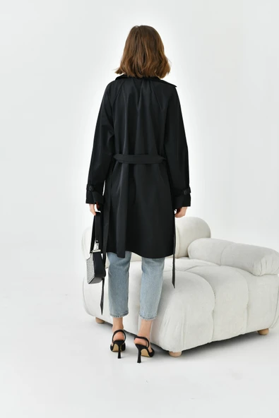 FTZ Women Kadın Paraşüt Kap  Siyah 30745 - Resim 7