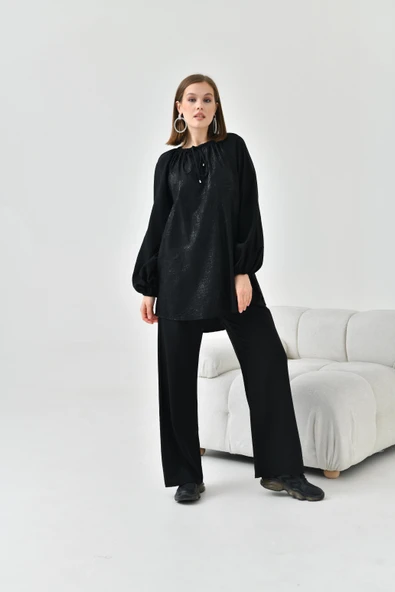 FTZ Women Kadın Varak Takım  Siyah 30806 - Resim 6