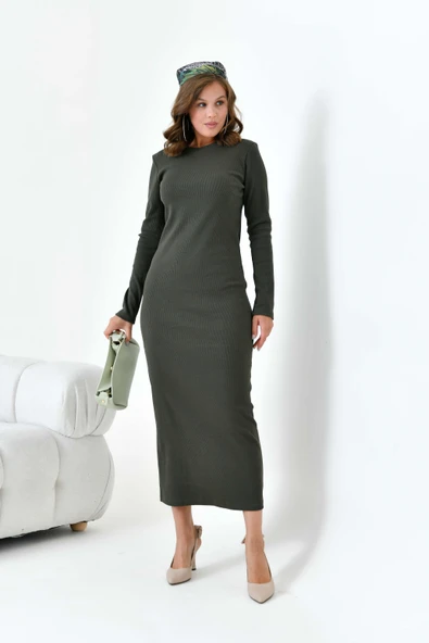 FTZ Women Kadın Kaşkorse Elbise  Haki 30901 - Resim 1