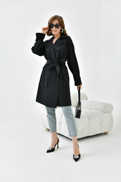 FTZ Women Kadın Paraşüt Kap  Siyah 30745 - Resim 6