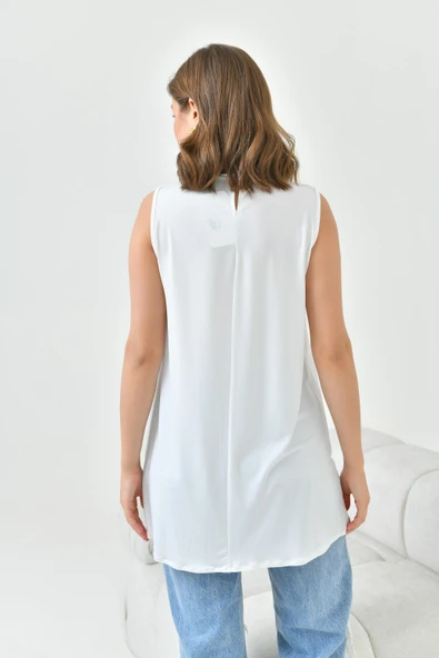 FTZ Women Kadın Kısa İçlik  Ekru 30836 - Resim 7