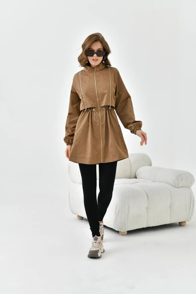 FTZ Women Kadın Paraşüt Kap  Kahve 30743 - 3