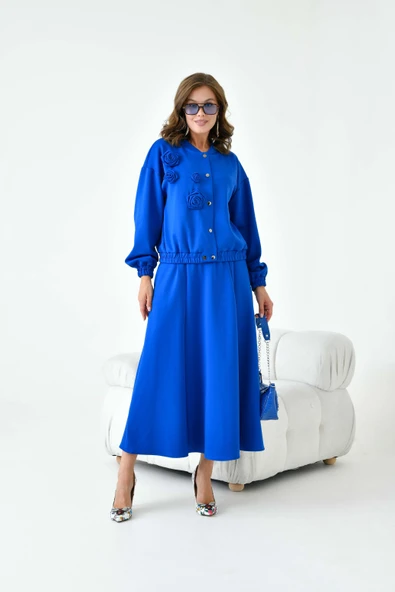 FTZ Women Kadın Scuba Takım  Saks Mavi 30913 - Resim 4