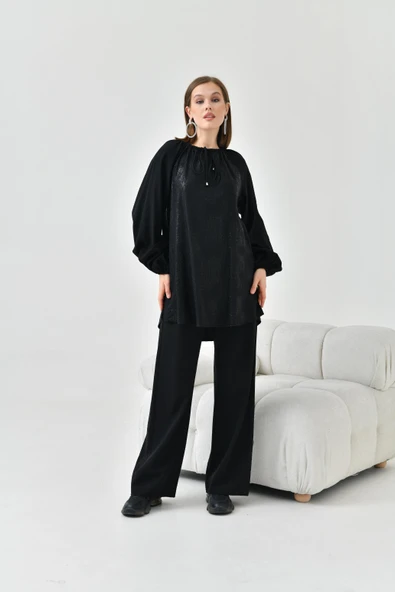 FTZ Women Kadın Varak Takım  Siyah 30806 - Resim 5