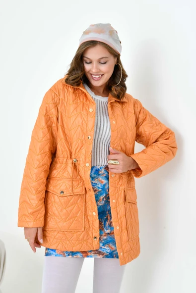 FTZ Women Kadın Kapitoneli Kap  Hardal 30628 - 5