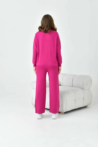 FTZ Women Kadın Çizgili İkili Takım  Fuşya 20664 - Resim 7