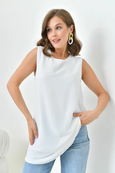 FTZ Women Kadın Kısa İçlik  Ekru 30836 - Resim 3