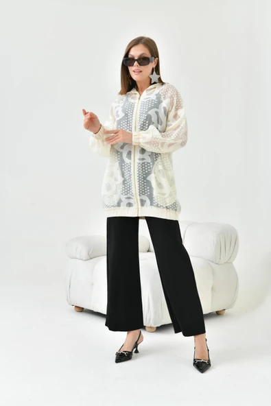 FTZ Women Kadın Kesme Jakar Cap  Beige 30845 - 2