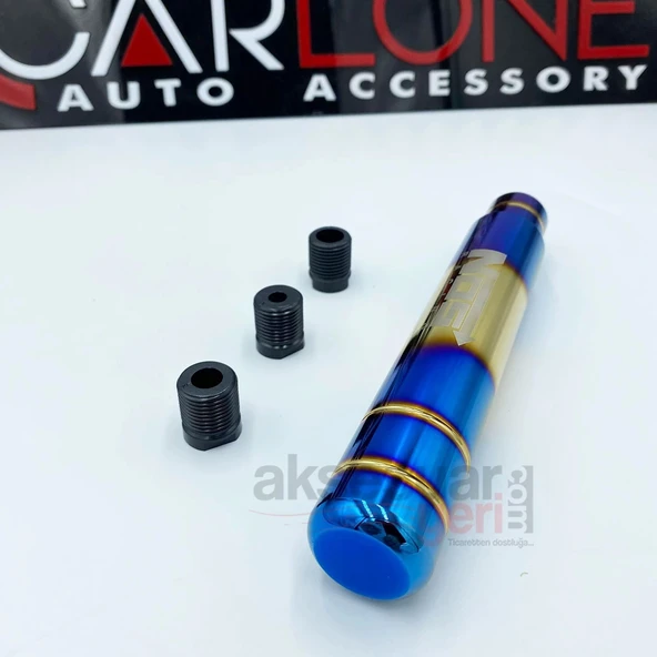 Drift-Drag Nos Logolu MAVİ-ALTIN Renk Sert Metal Malzeme Süper Lüx Vites Topuzu - 4