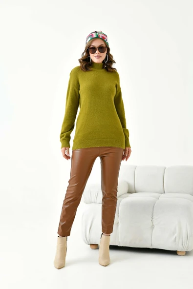 FTZ Women Kadın Basic Kazak Koyu Yeşil 20878 - 6