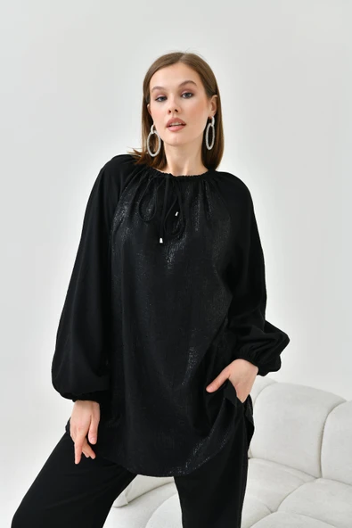 FTZ Women Kadın Varak Takım  Siyah 30806 - Resim 3