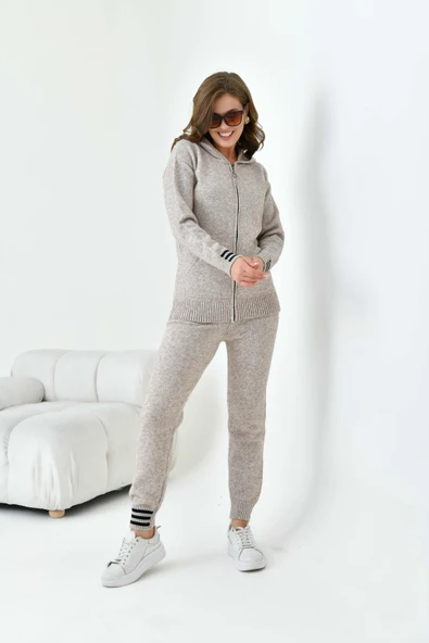 FTZ Women Kadın Çizgi Detaylı İkili Takım  Taş 20661 - Resim 3