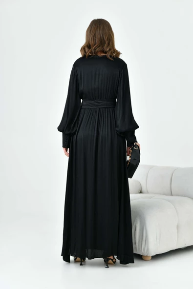 FTZ Women Kadın Elbise  Siyah 30880 - Resim 7