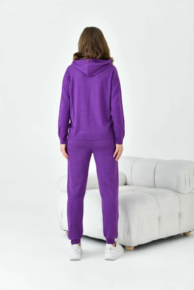 FTZ Women Kadın Fermuarlı İkili Takım  Mor 20663 - Resim 7