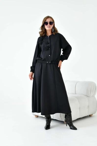 FTZ Women Kadın Scuba Takım  Siyah 30913 - Resim 4